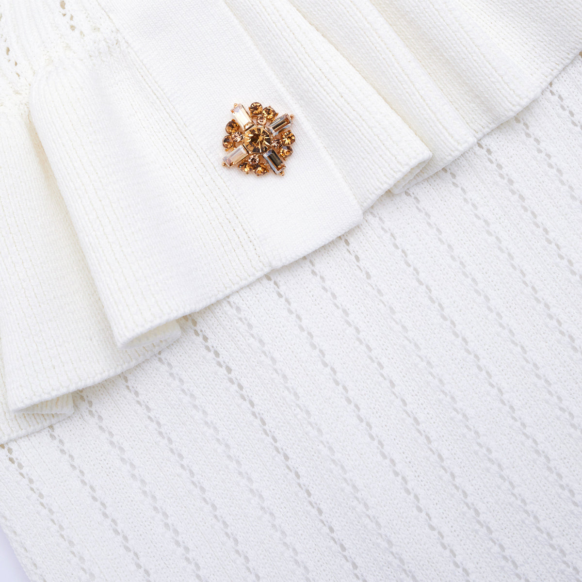 Örme Peplum Midi Elbise