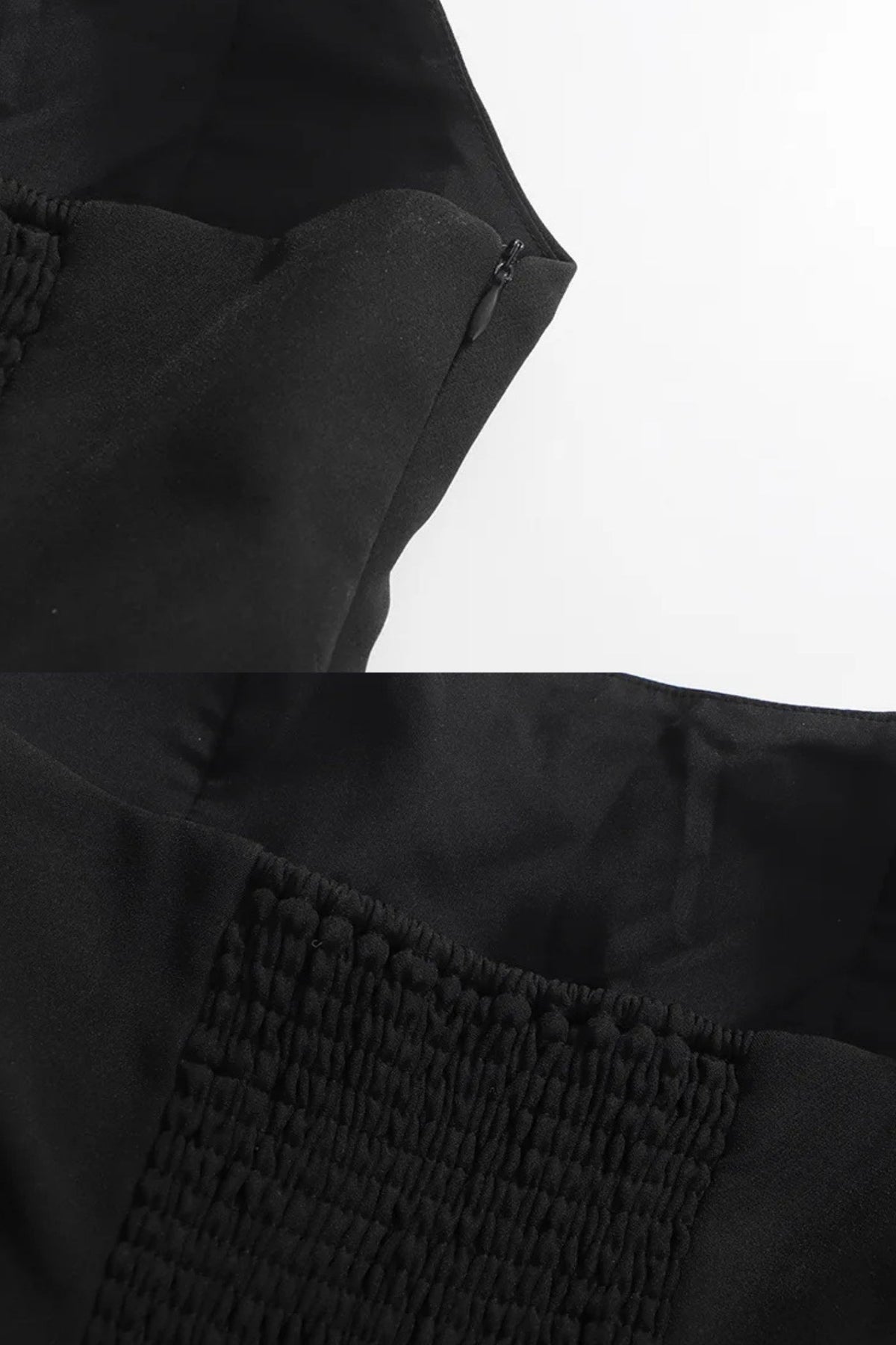 Strapless Maxi Dress With Asymmetric Draped Skirt - Black