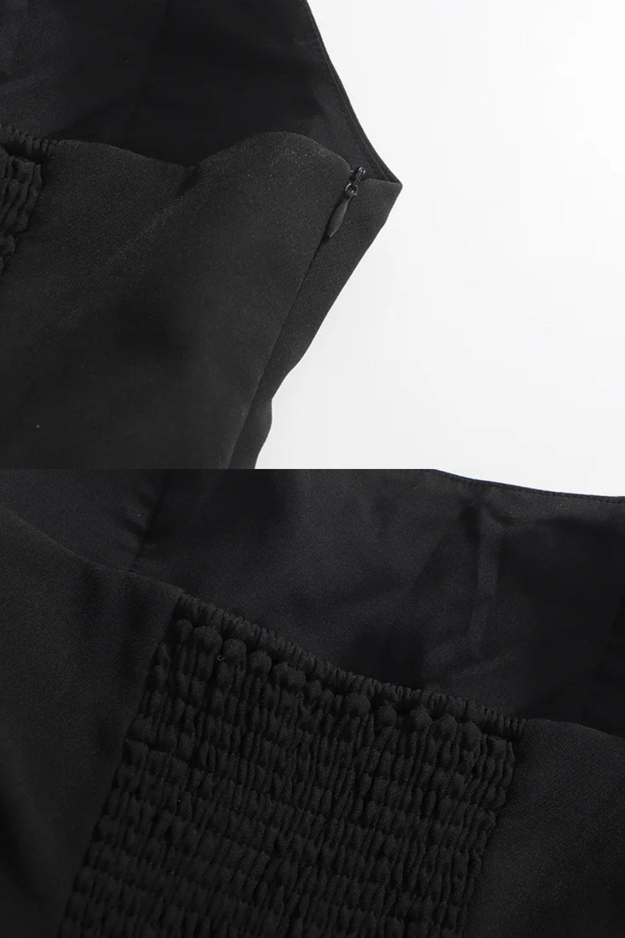 Strapless Maxi Dress With Asymmetric Draped Skirt - Black