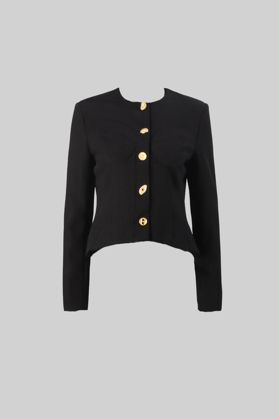 Co-ord Set with Statement Gold Buttons - Black