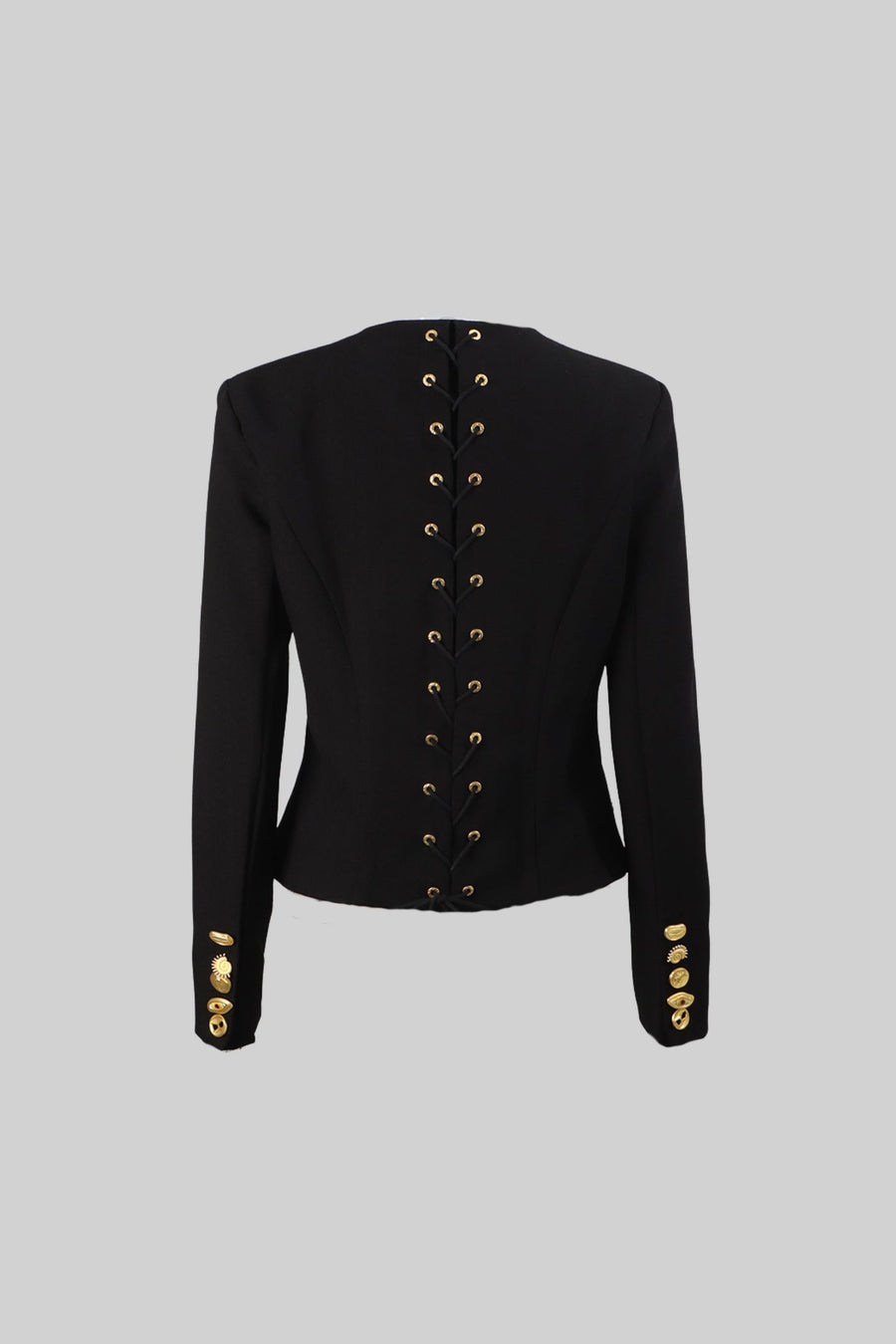 Co-ord Set with Statement Gold Buttons - Black