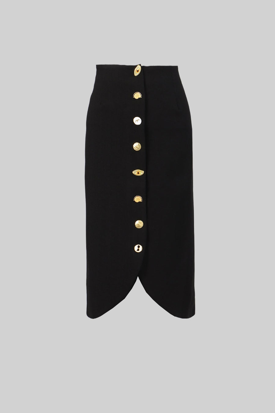 Co-ord Set with Statement Gold Buttons - Black
