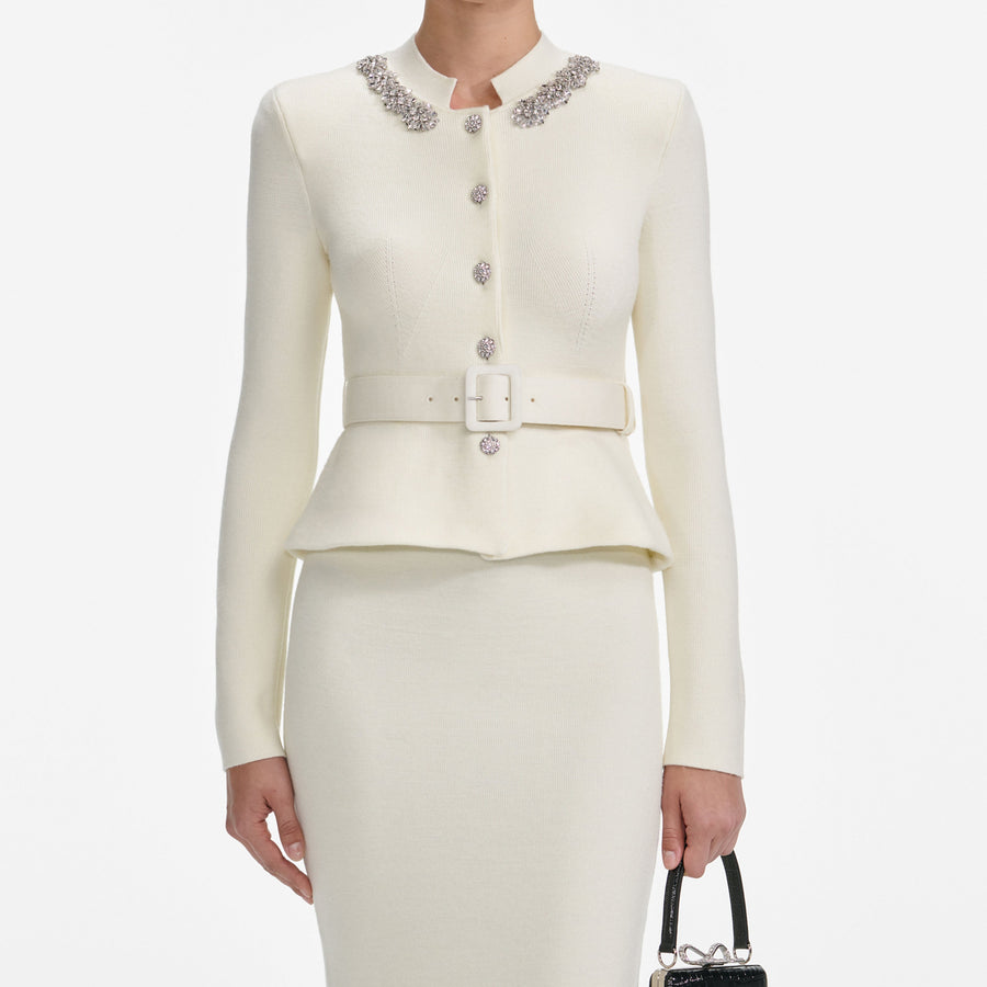 Yün Peplum Örme Midi Elbise