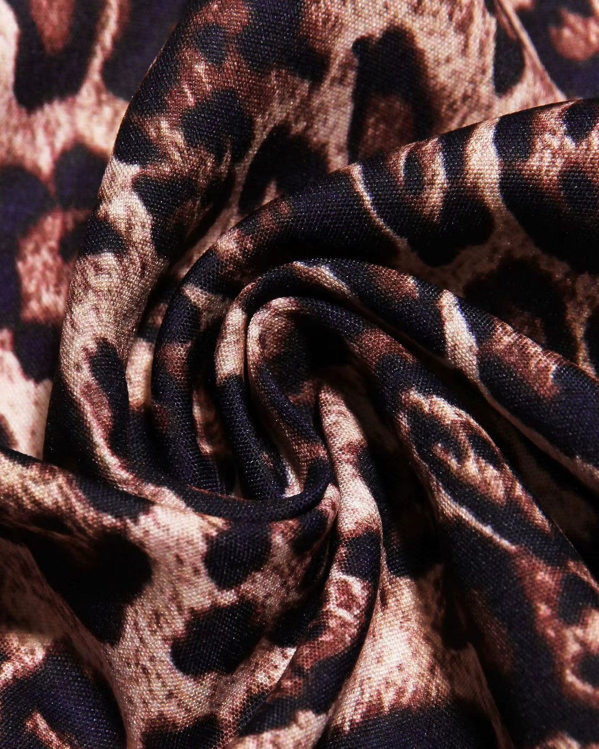 Sırt Dekolteli Animal Desenli Mini Elbise