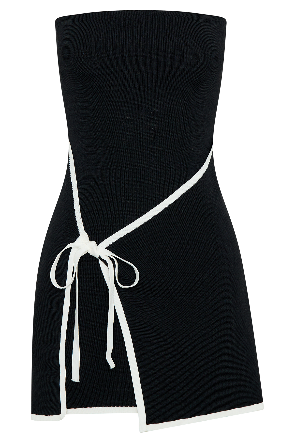 Straplez Örme Mini Elbise