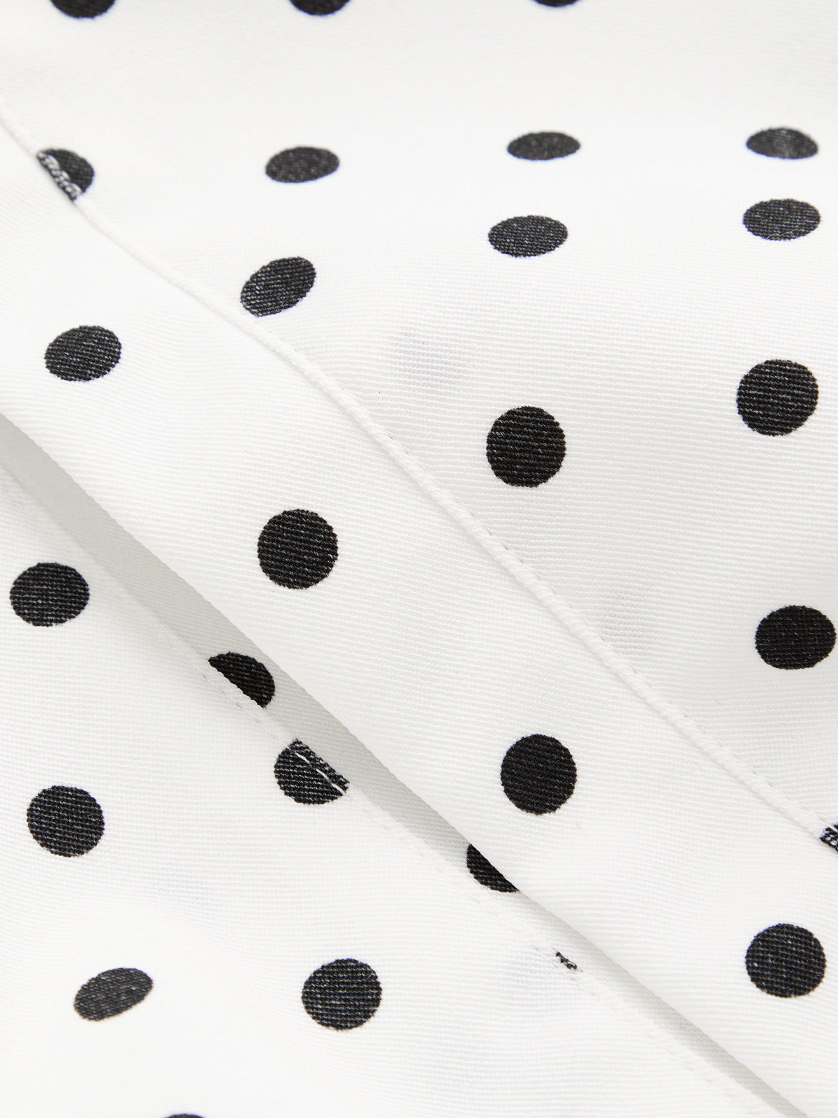Polka Dot Drawstring Hem Jacket