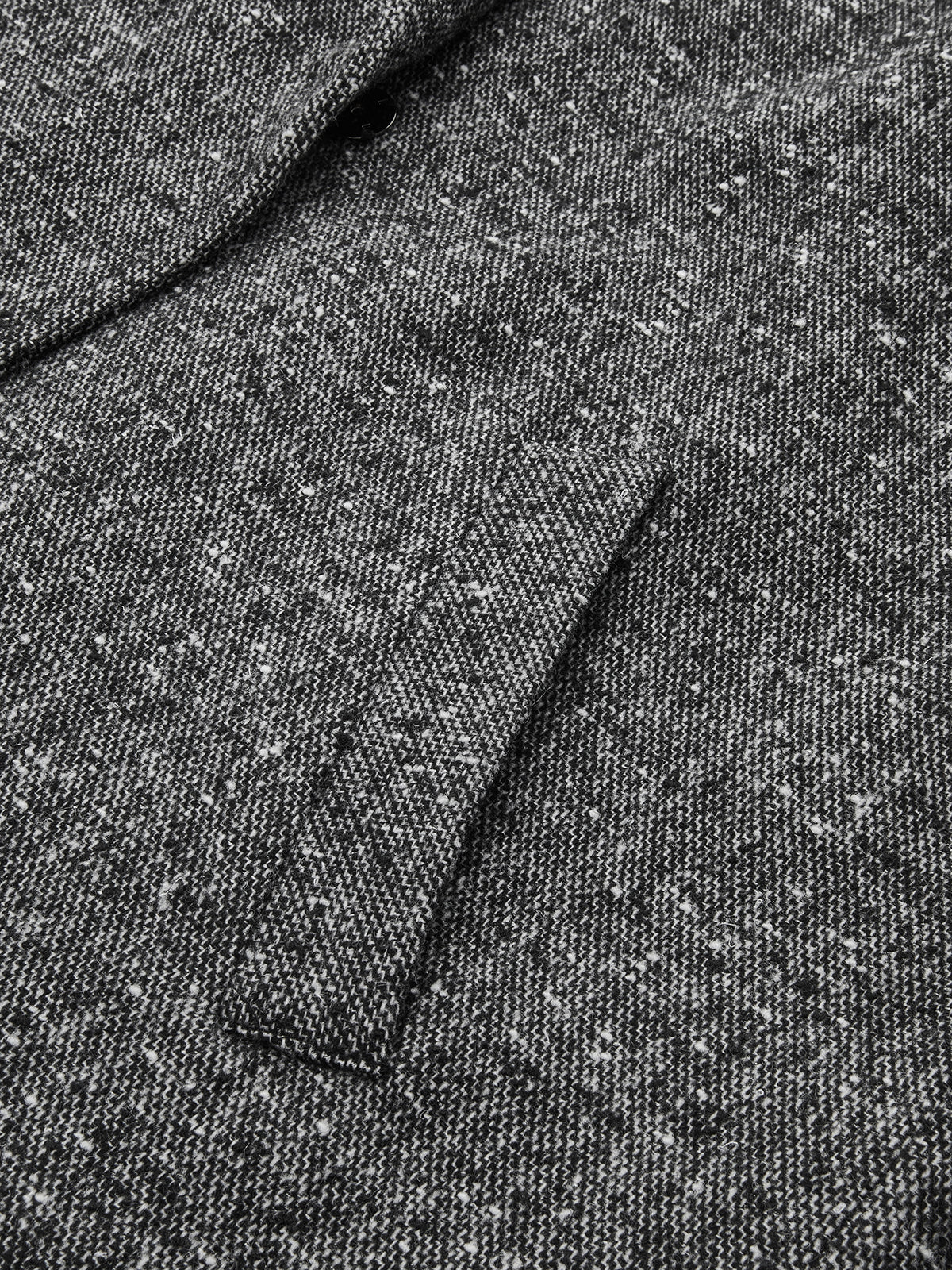 Belted Speckled Tweed Coat