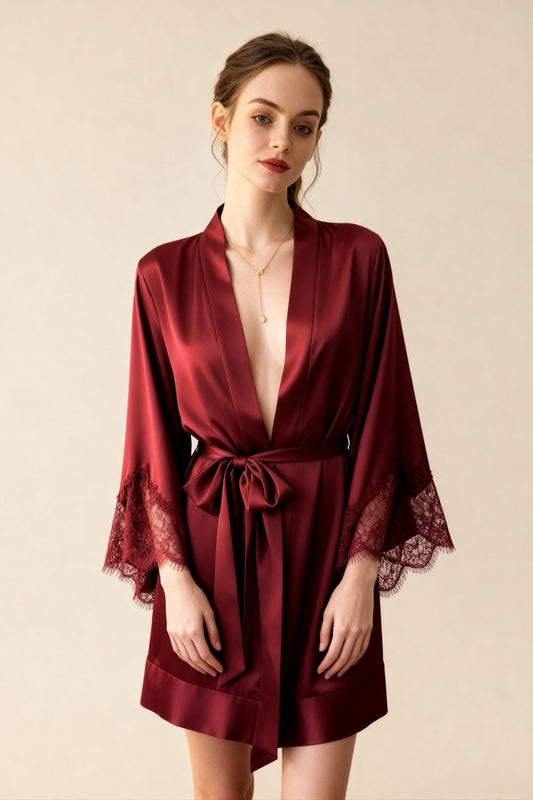 saten dantelli sabahlık Harmony, görsel 1