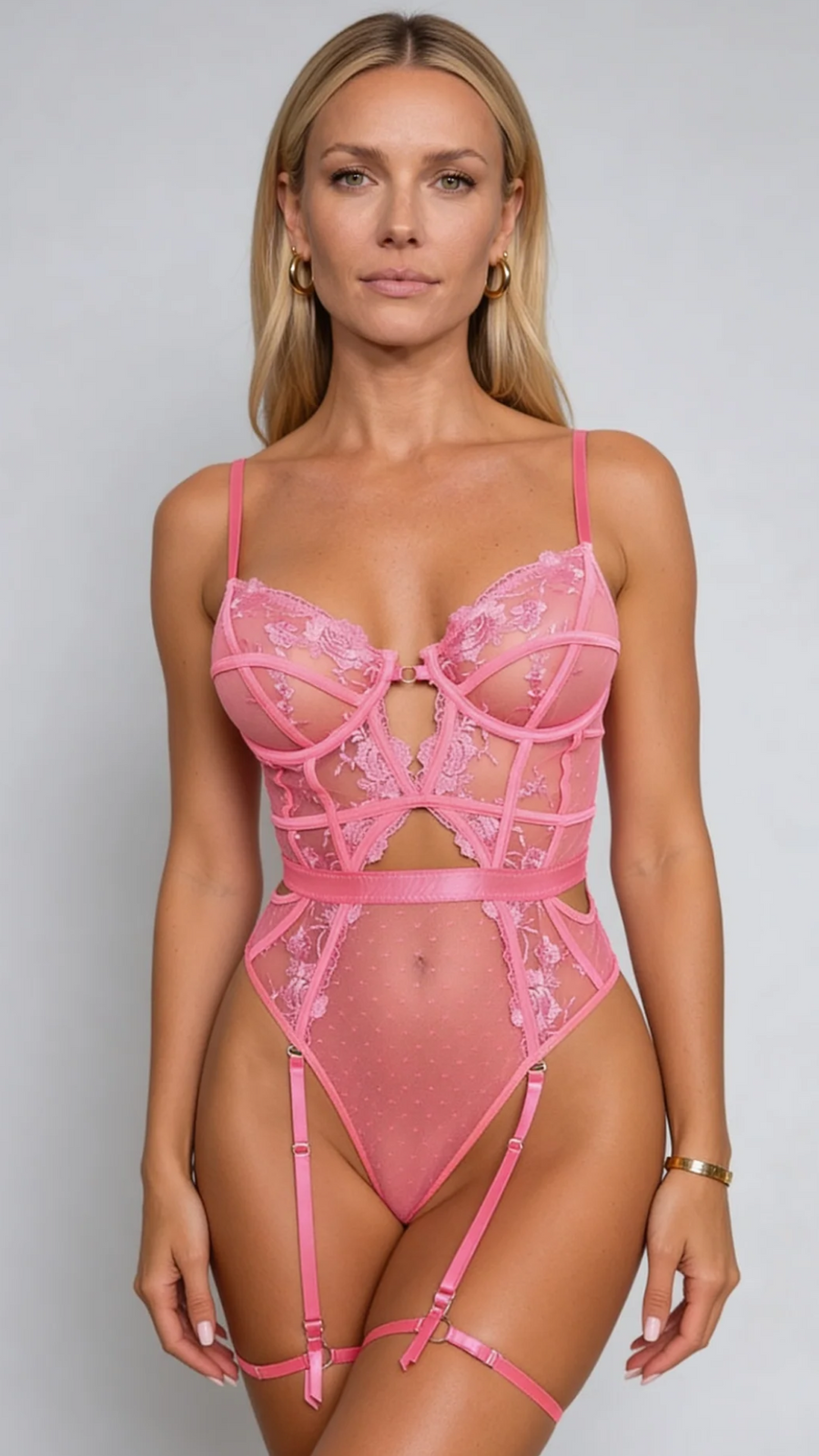 Isabella Dantelli Jartiyerli Body - görsel 26