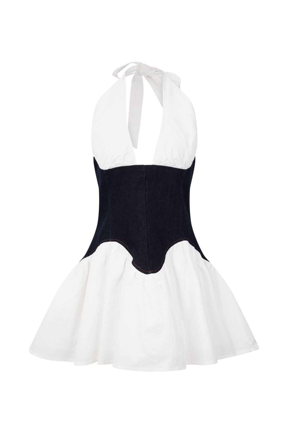 Denim Pamuklu Mini Elbise