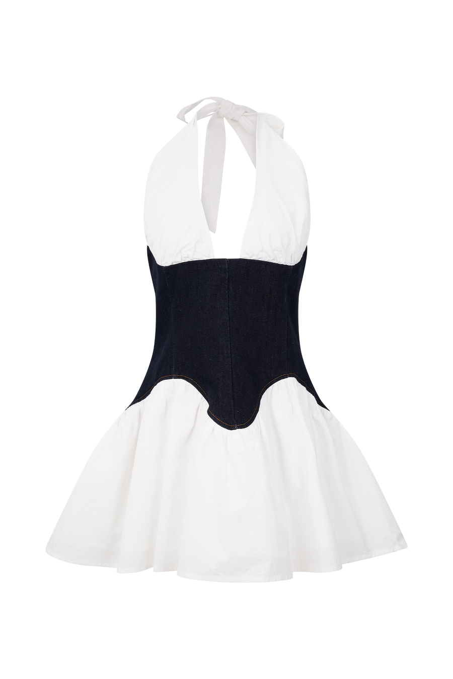 Denim Pamuklu Mini Elbise