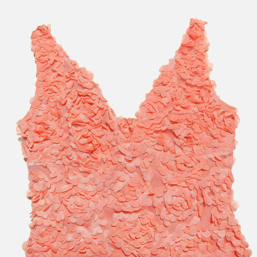 Lunessa Apricot Deep V Mini Dress