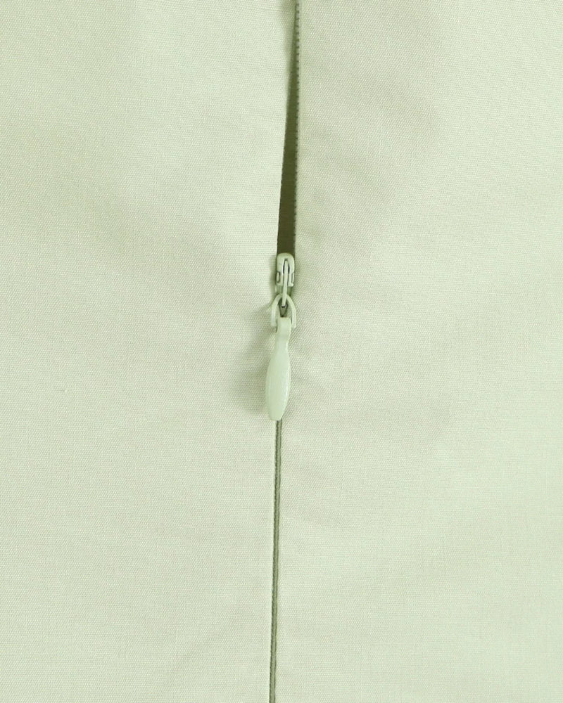 Halter Yaka Kolsuz Midi Elbise Yeşil