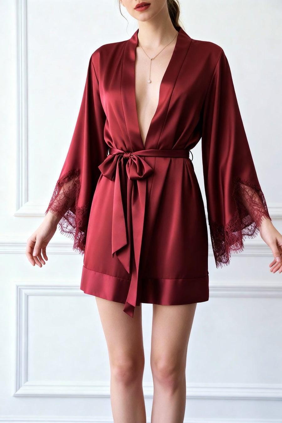 saten dantelli sabahlık Harmony, görsel 3
