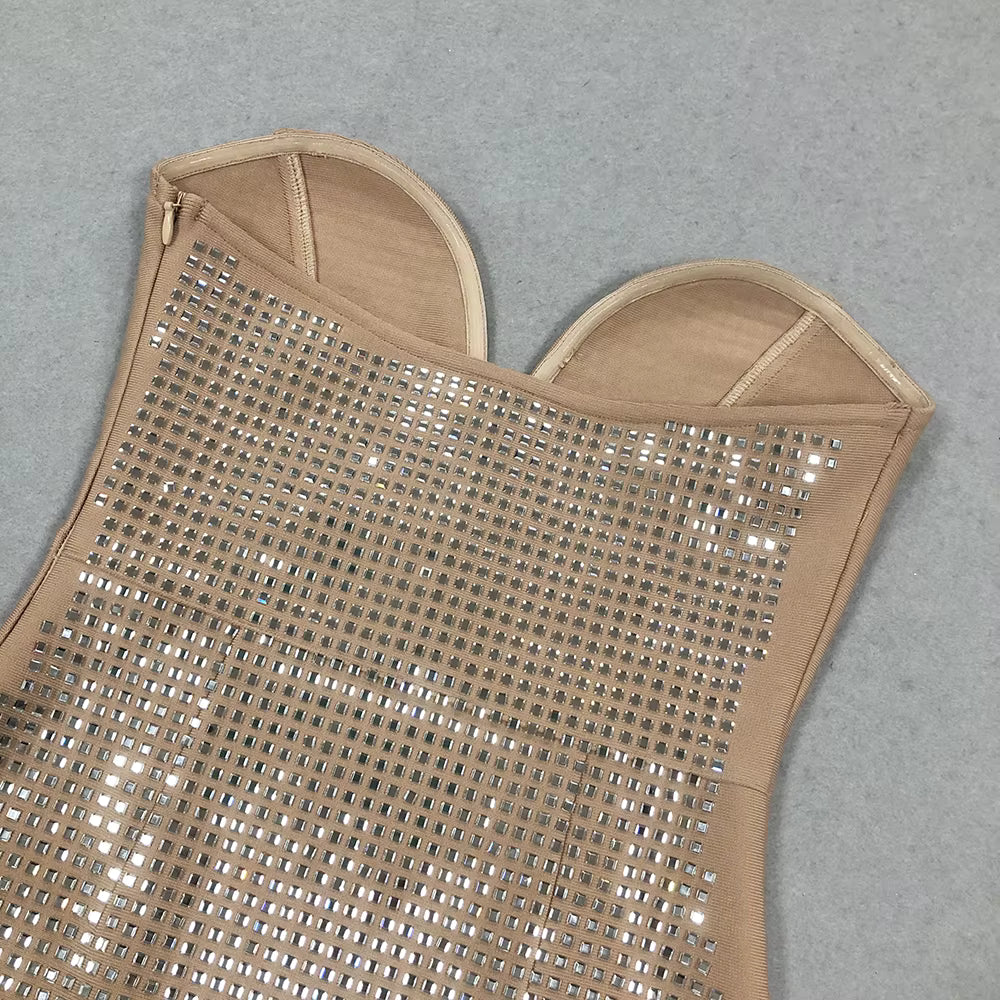 Radiant Rhinestone Maxi Gown