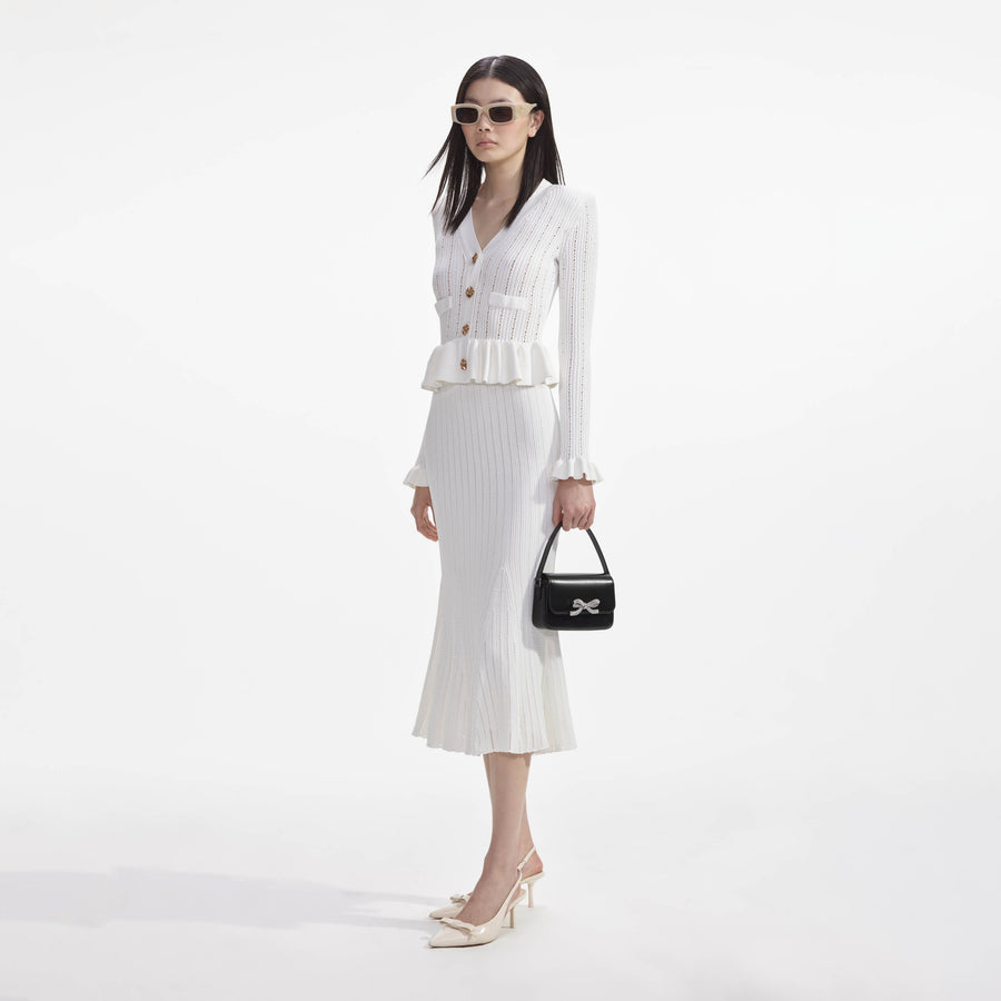 Örme Peplum Midi Elbise