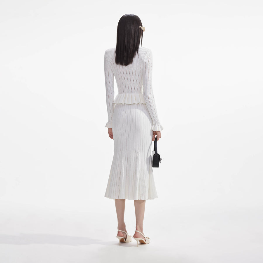 Örme Peplum Midi Elbise