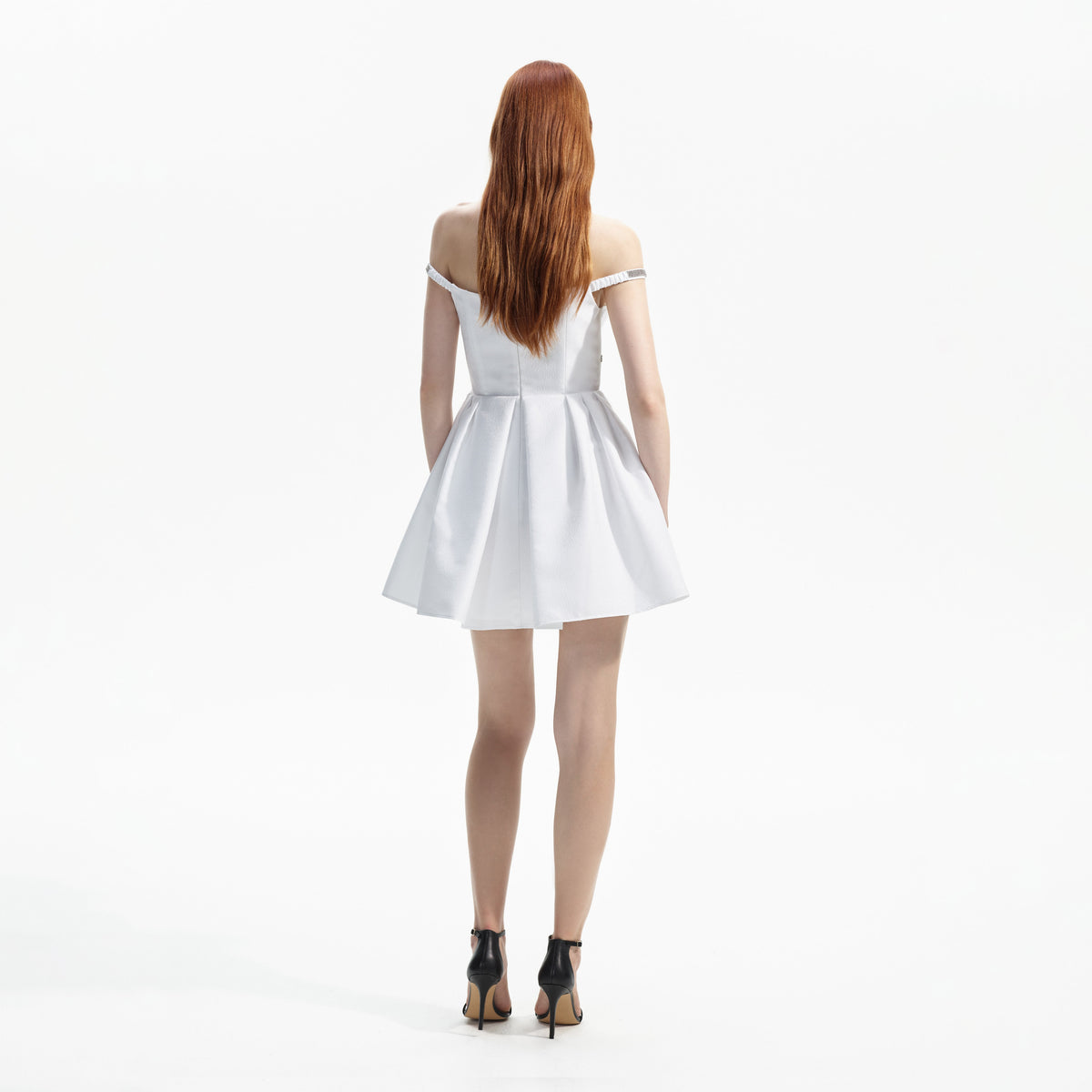 Dokulu Kristal Mini Elbise
