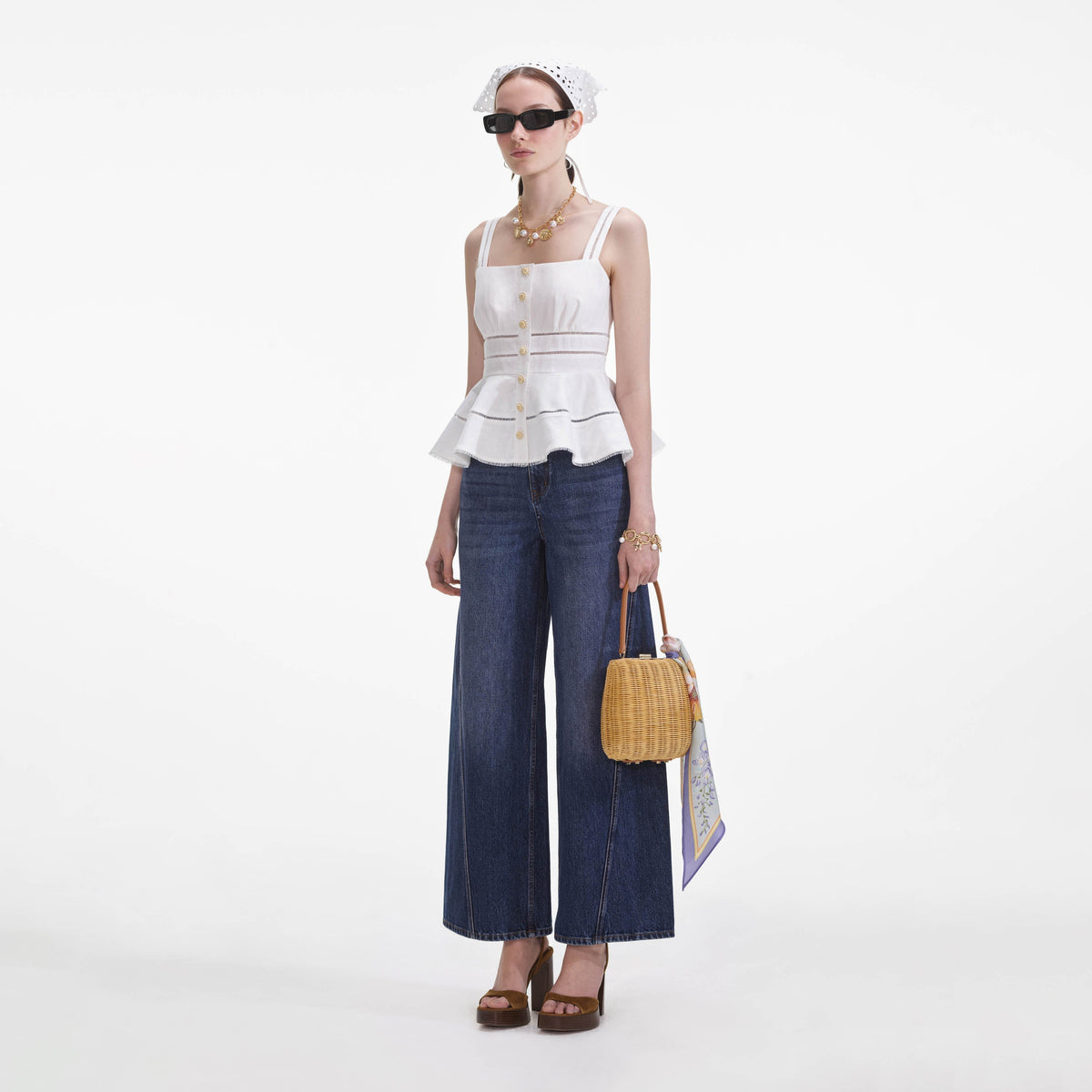 Keten Peplum Bluz