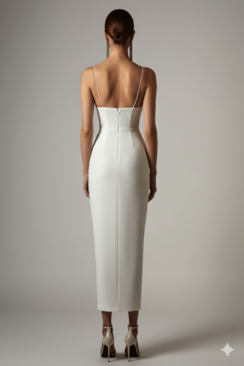 Averie Halter High-Slit Maxi Dress