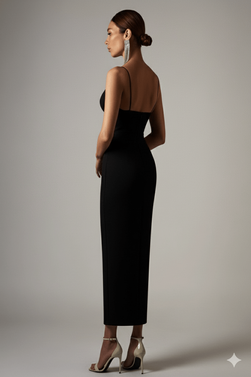 Averie Halter High-Slit Maxi Dress