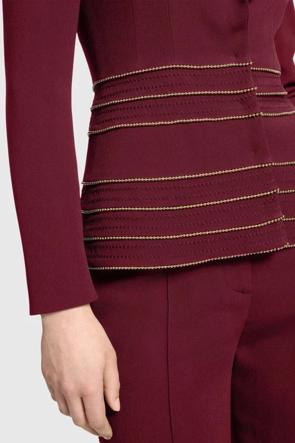 Burgundy Tailored Trouser Set
