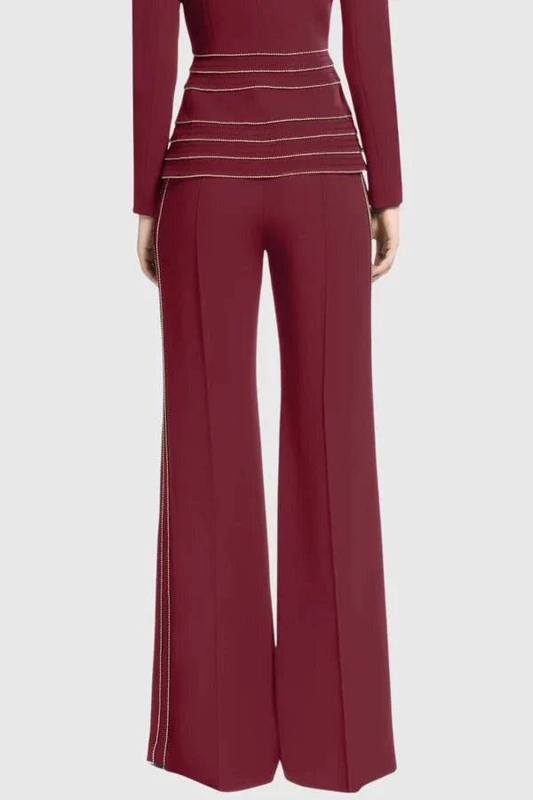 Burgundy Tailored Trouser Set
