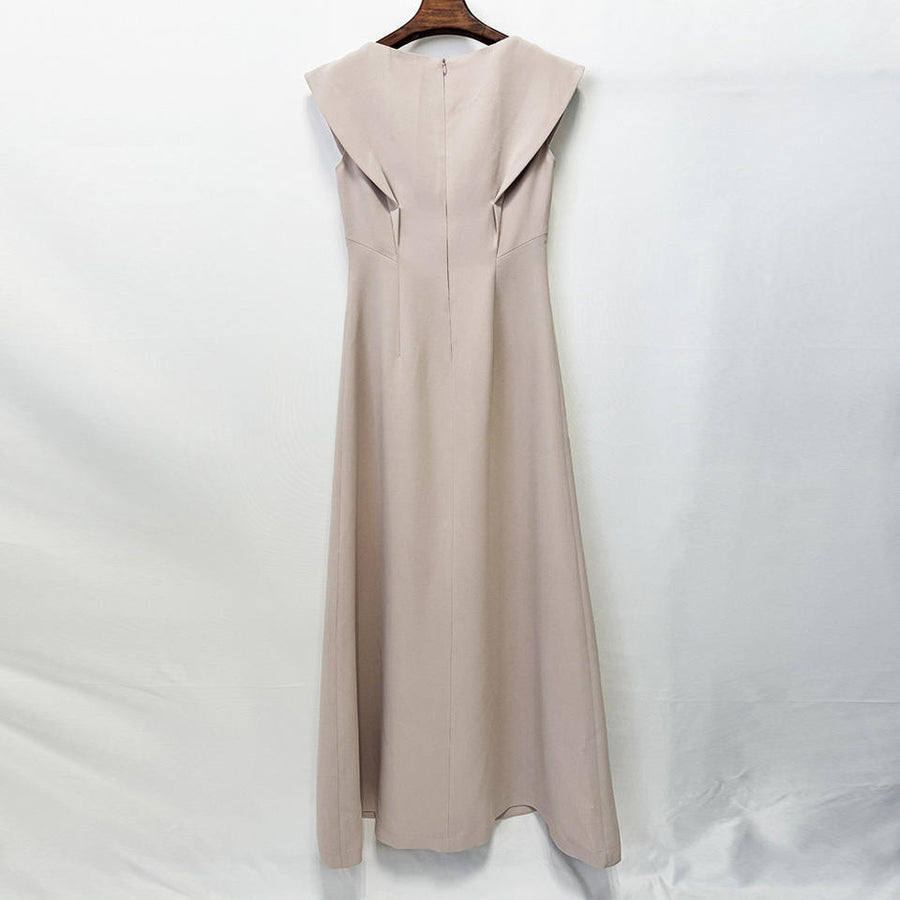 Dusty Rose Floral A-Line Gown