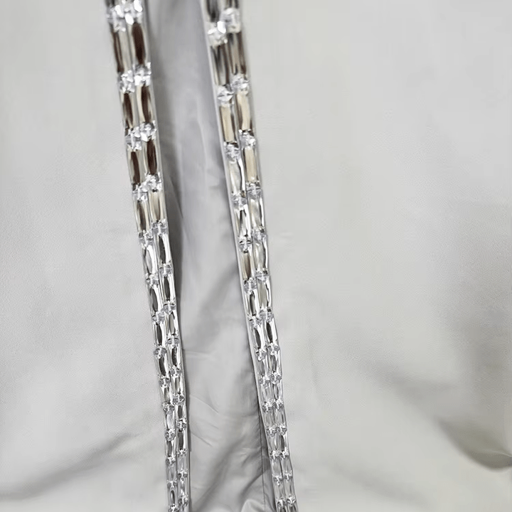 Elisara Rhinestone High Neck Maxi Gown
