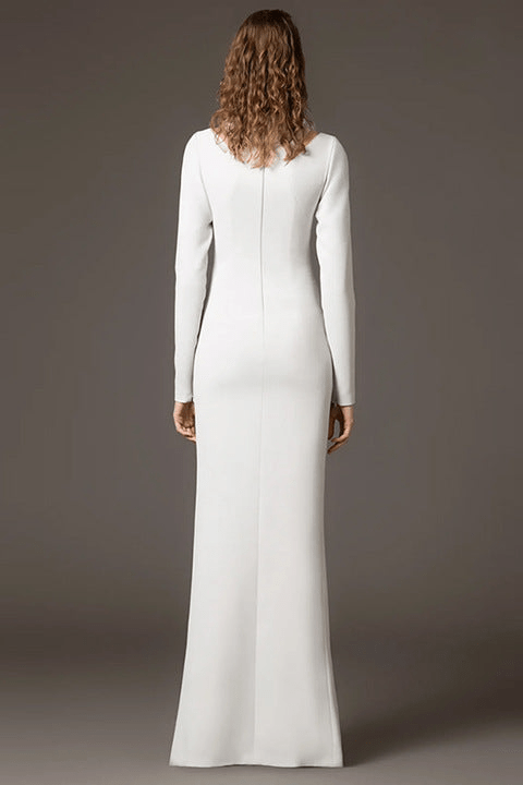 Elisara Rhinestone High Neck Maxi Gown