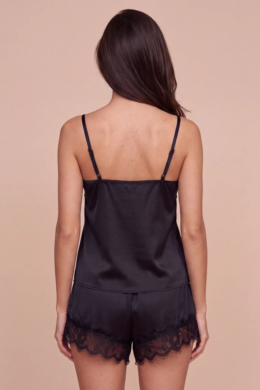 saten dantel kenarlı atlet şort pijama takımı Luna, görsel 4