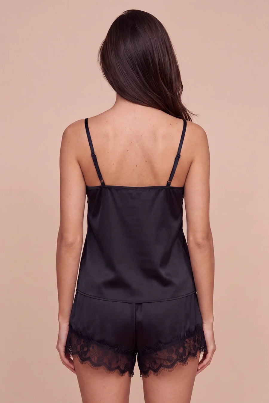saten dantel kenarlı atlet şort pijama takımı Luna, görsel 4