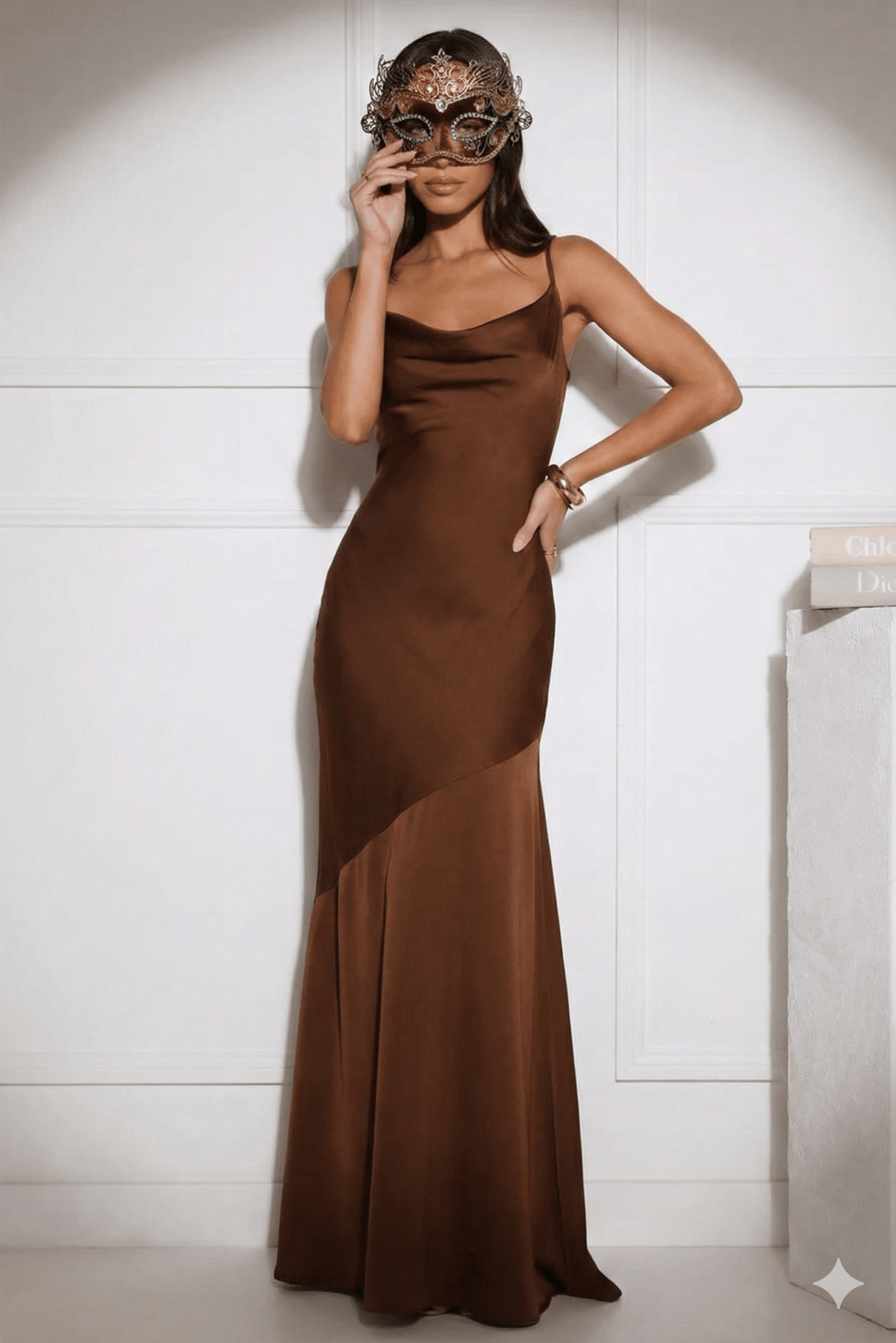 Satin Spaghetti Strap Mermaid Maxi Evening Dress