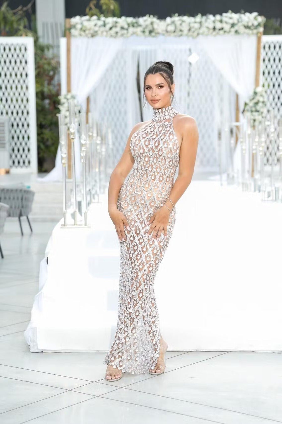 Selena Diamond Halter Gown